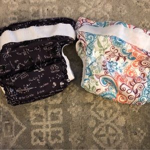 Set of 2 reusable cloth diapers with built-in pads Bum Genius